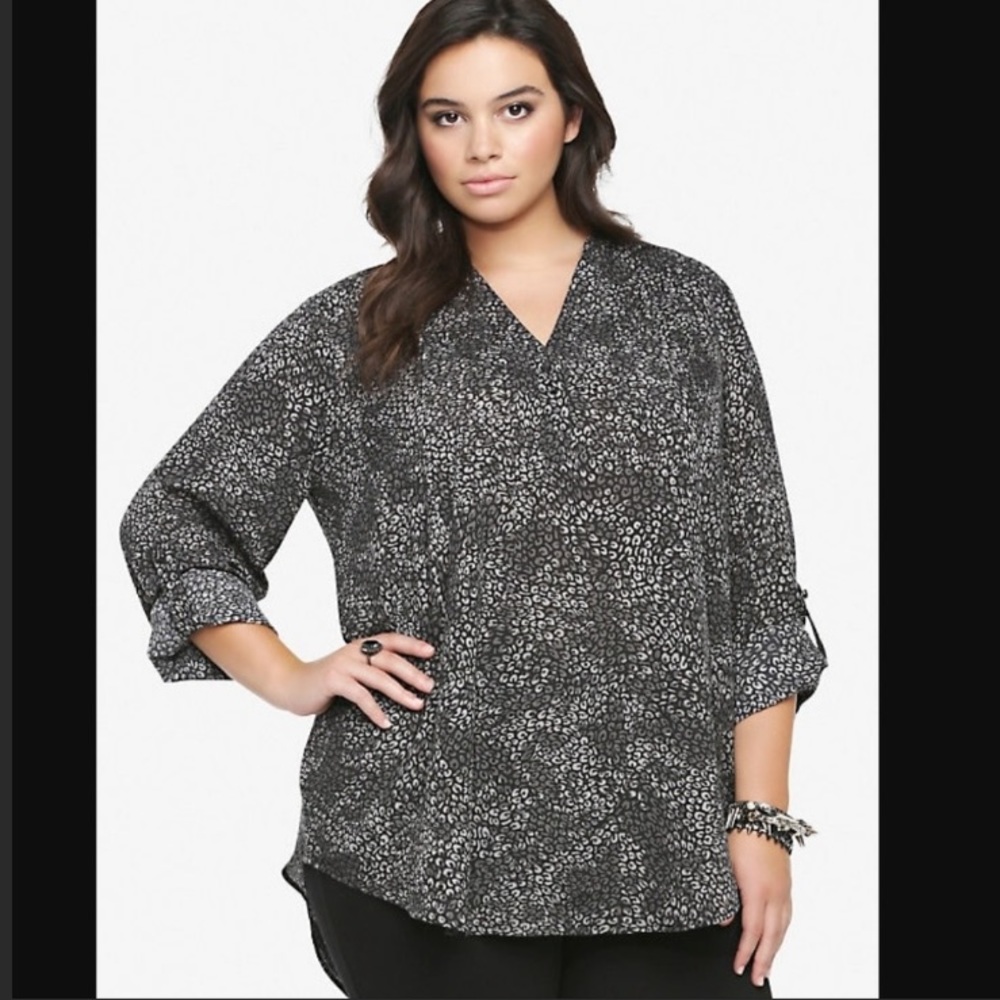 Torrid Animal print blouse